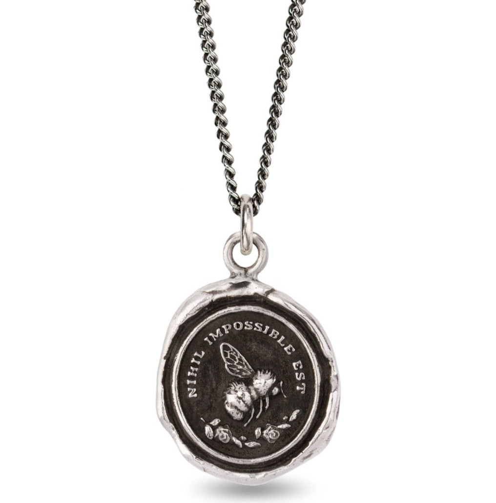 Pyrrha Nothing is Impossible Pendant 18″ Necklace 925 Sterling Silver N823