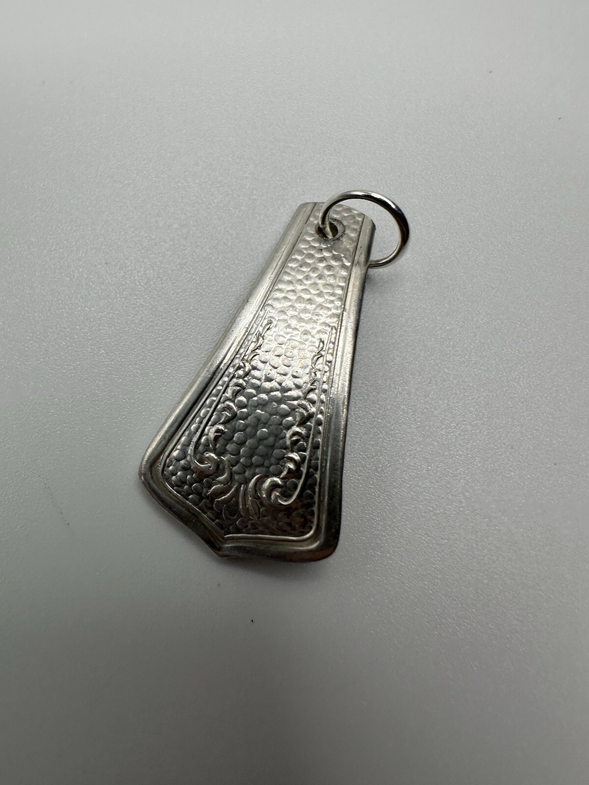 Vintage Silverplate Ornate Necklace Pendant 3.6cm P5