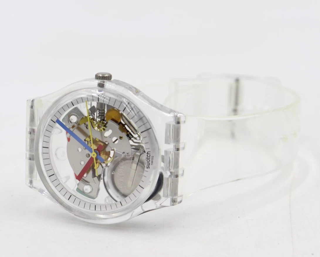 New Swiss Swatch Originals CLEARLY GENT Watch 34mm SO28K100-S06