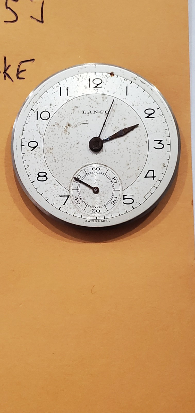 LANCO 12 S 15J POCKET WATCH MOVEMENT PW299
