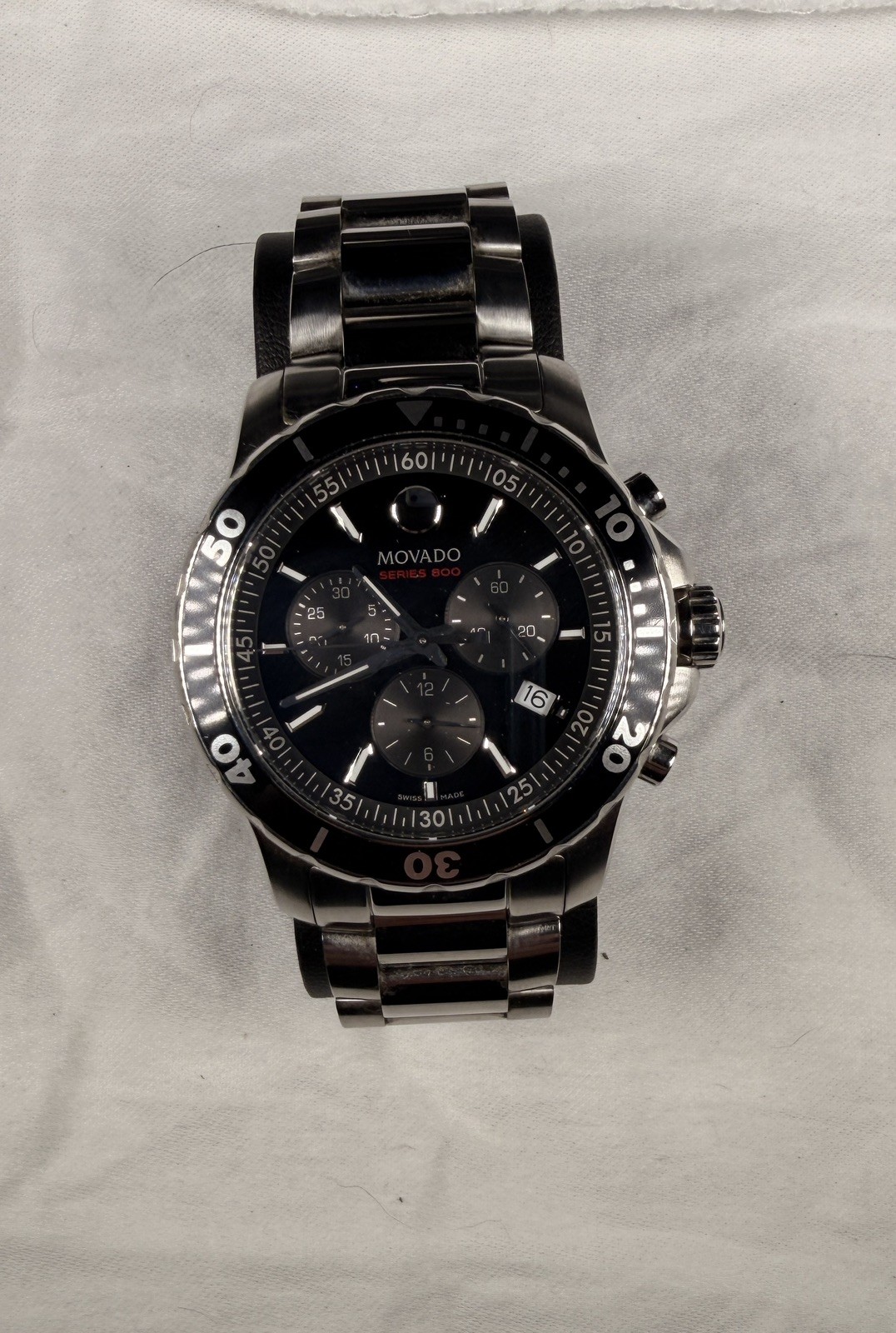 Movado Series 800 Chronograph Watch 24002115 – Box, Papers & All Links Included