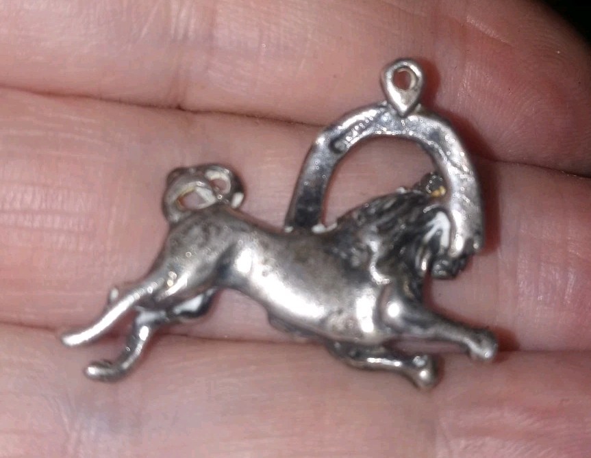 Vintage Sterling Silver Lion Leo Charm 5.2g