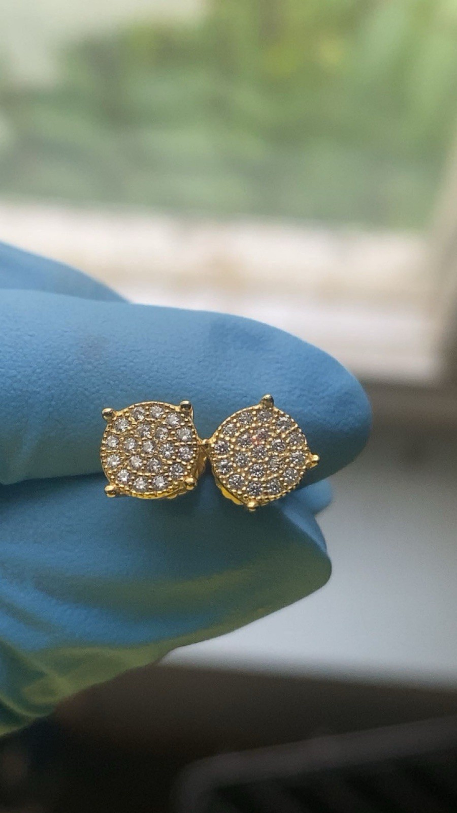 VVS1 Moissanite Earrings 14k Gold 2ct Men, Women, 1ct,2ct, Butterfly Screwback