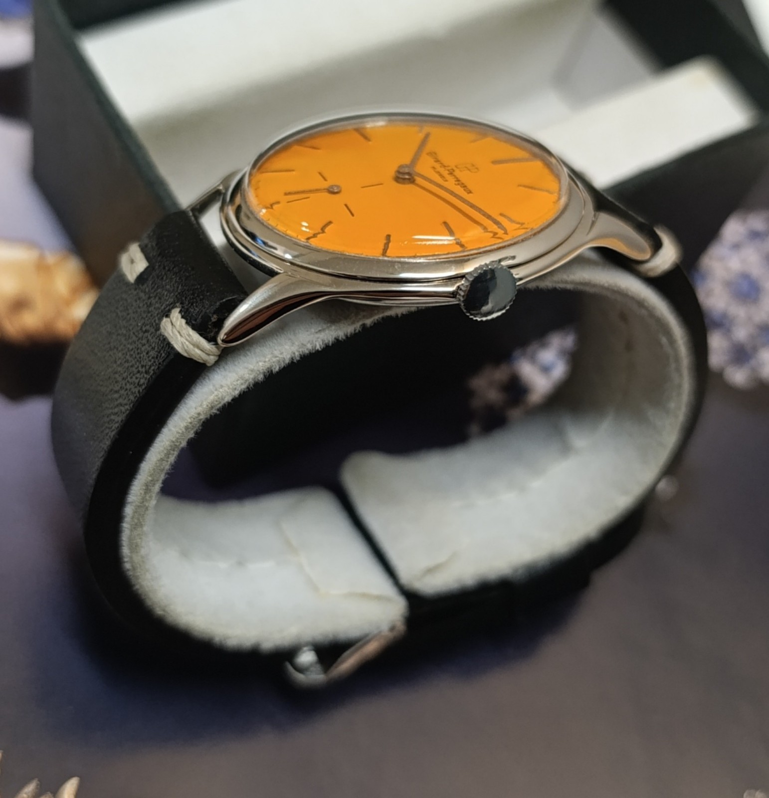 GENT´S GIRARD PERREGAUX ORANGE DIAL GP. 03 MOVEMENT JUMBO SIZE