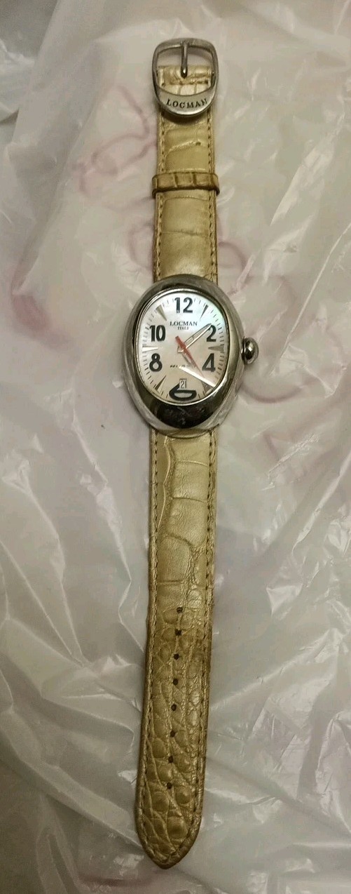 LOCMAN NUOVO Watch Italy Vintage Hand Made White Alligator