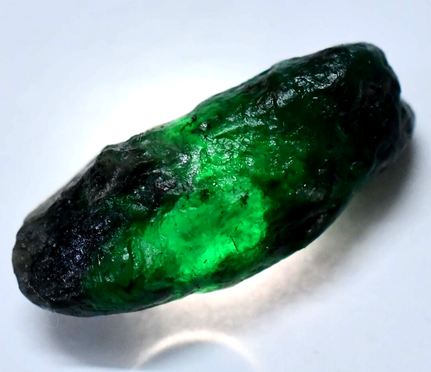 Untreated Natural Green Colombian Emerald 20.45 Ct Certified Facet Rough Gem