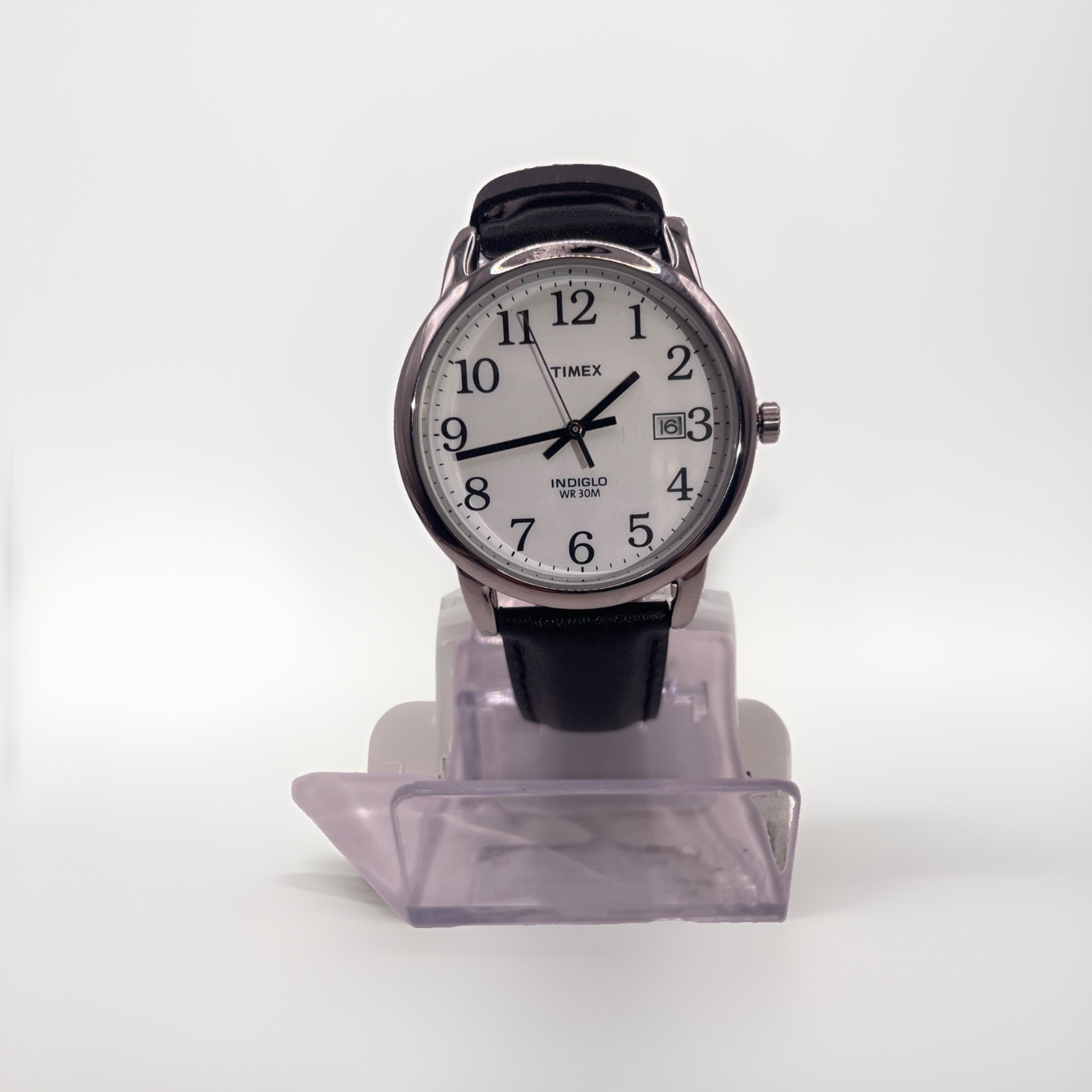 Timex T2H281 Easy Reader 35mm Black Leather Strap Watch for Men-No Box