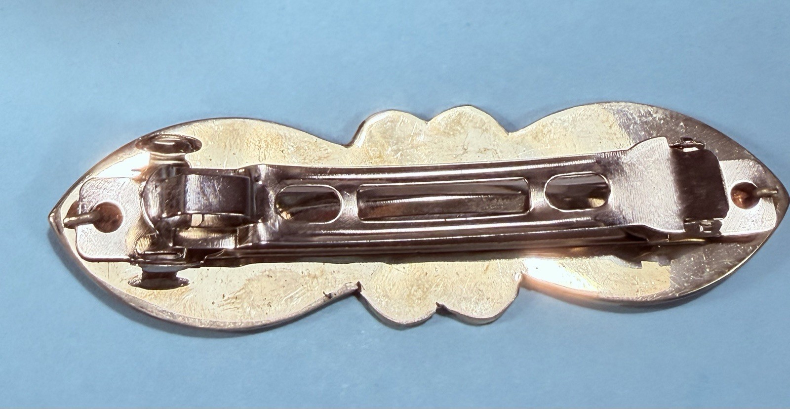Abalone And Mother Of Pearl Shell Inlay Flower Hair Clip 3.5 Inches