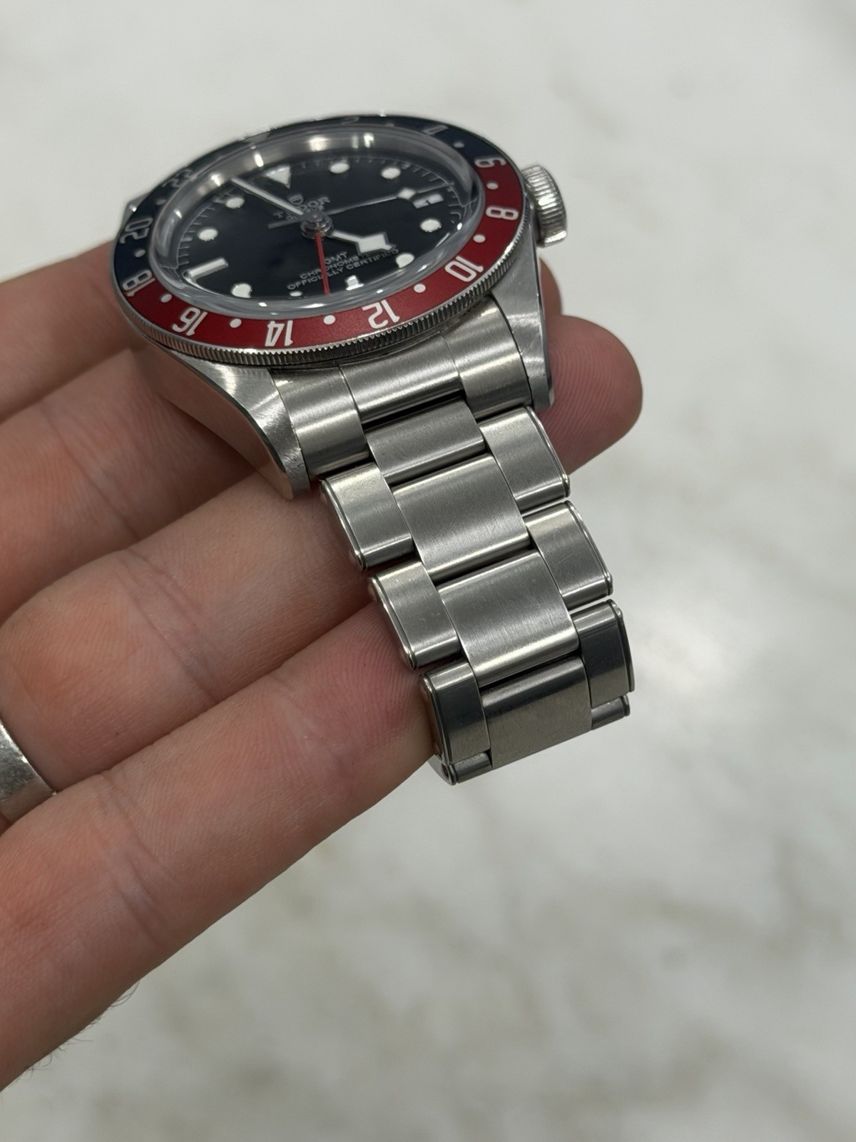 Tudor Black Bay GMT Pepsi Black Dial Stainless Steel Mens Watch 79830RB
