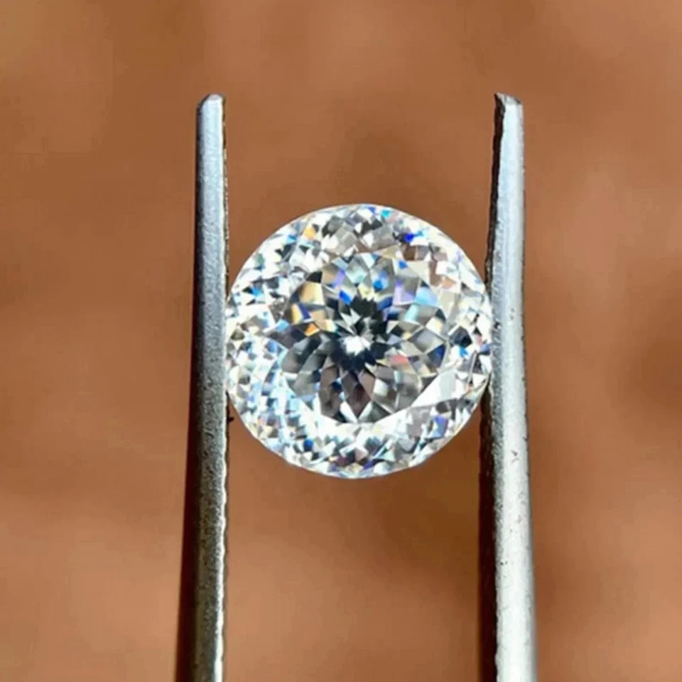 Natural White Diamond 4 CT Portuguese Cut VVS1 D Grade 10.50mm Certified R43