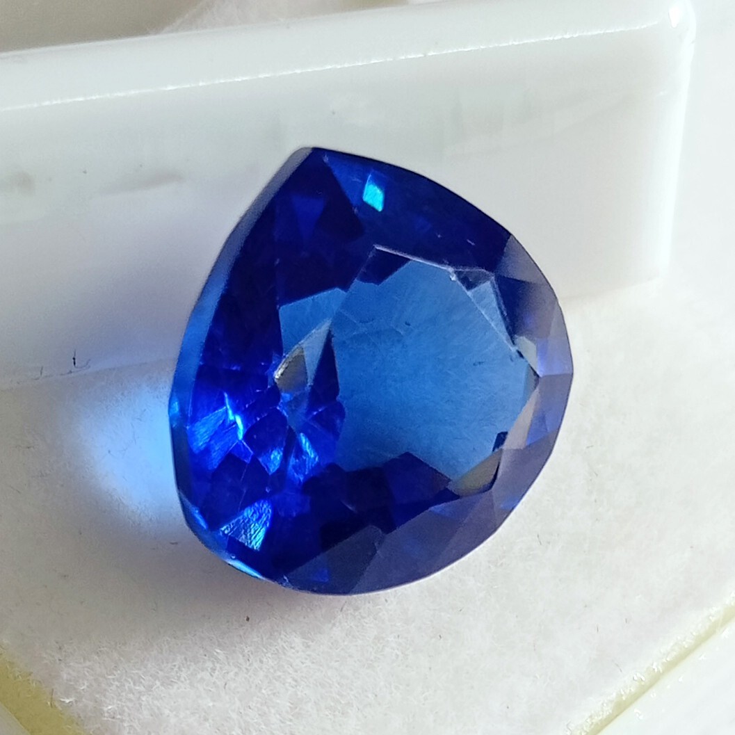 Stunning Blue Sapphire Natural Pear Cut 12-13 Ct Loose Gemstone CERTIFIED JM153