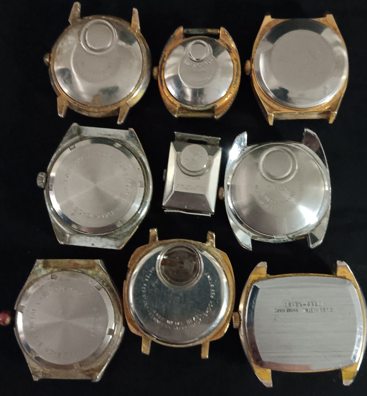 Ele watch lot 9 Vintage Watches Automatic Lucerne Stellaris Timex Electric Parts