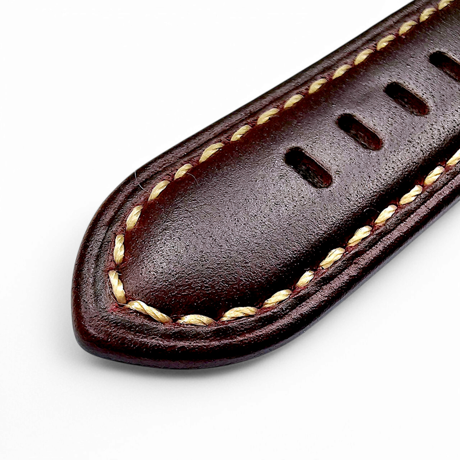 Vegetable Tanned Cracked Leather Watch Strap Band Top Grain Two Mens 20mm 22mm