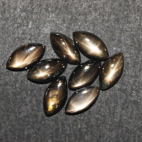 Black Star Sapphire 8x4mm, 10x5mm Marquise Cabochon Loose Gemstone(s)
