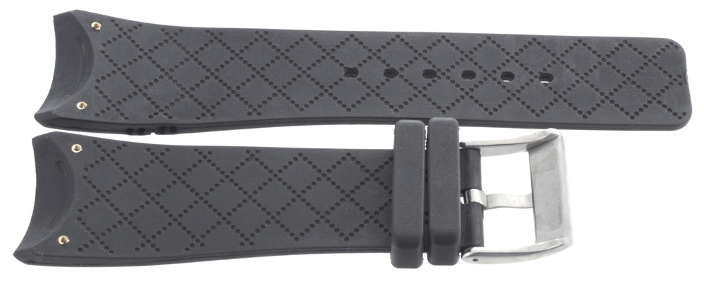King Master Black Rubber Replacement Digital Watch Band Strap 26mm