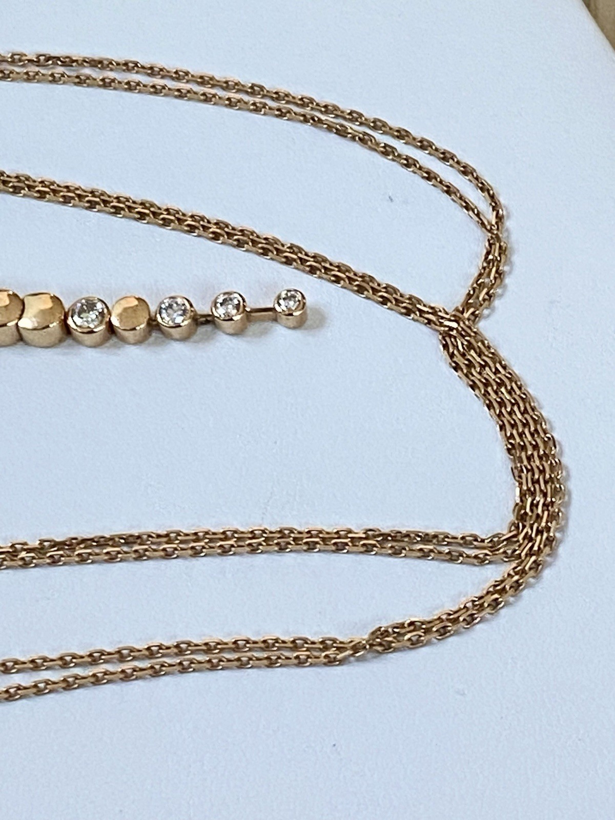 AKILLIS France 18K Rose Gold Diamond Python Necklace Extravagant $10K+ 4”