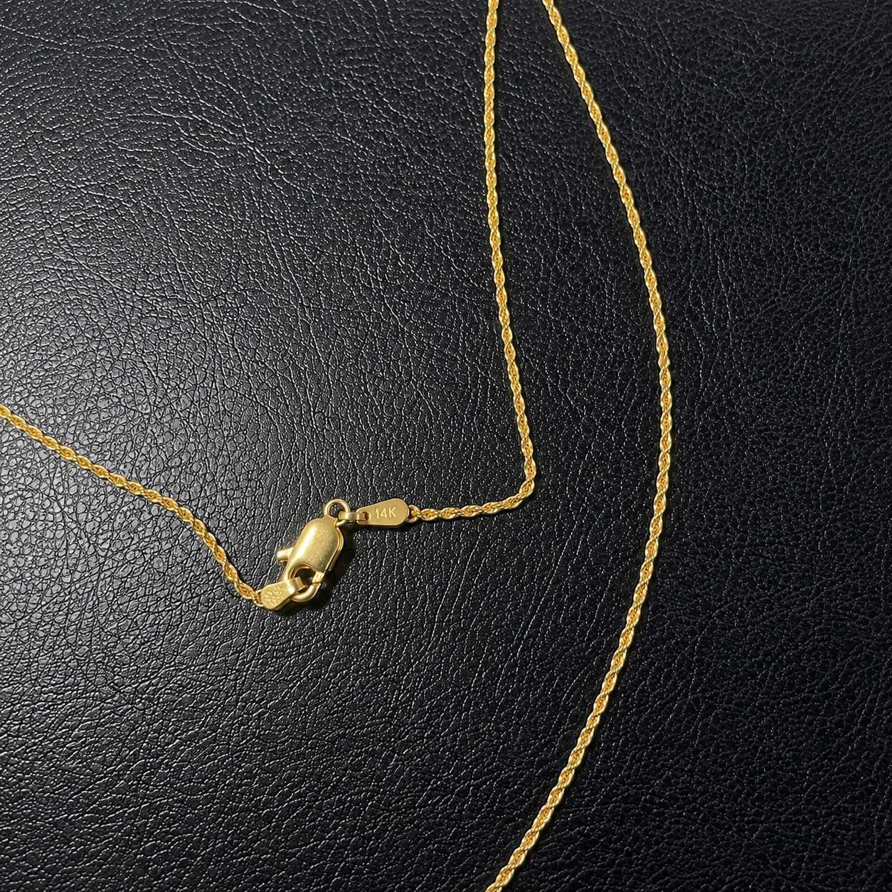 14K Solid Gold Rope Chain Necklace 1.5-2.5mm 18-24in Lobster Clasp