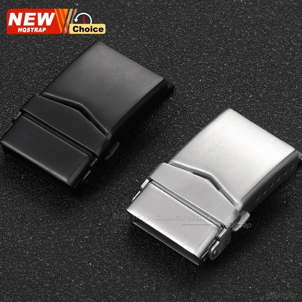 316L Solid Folding Watch Clasp18 20 22mm Stainless Steel Watch Band Buckle