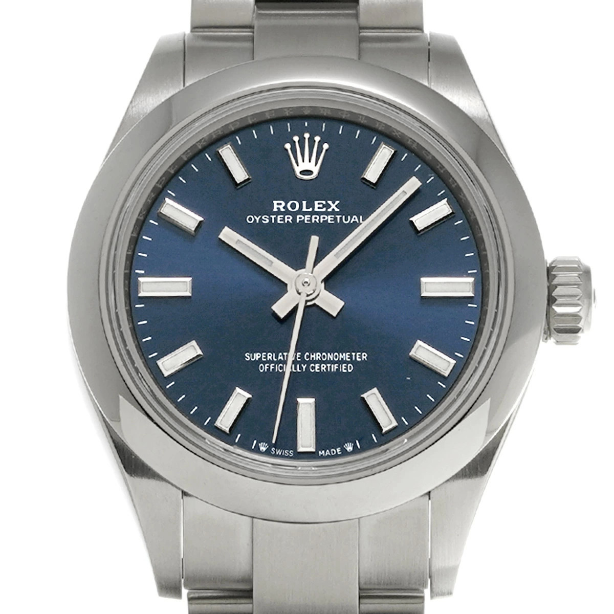 ROLEX Oyster Perpetual 28 276200 Blue Ladies Used Watch #51612