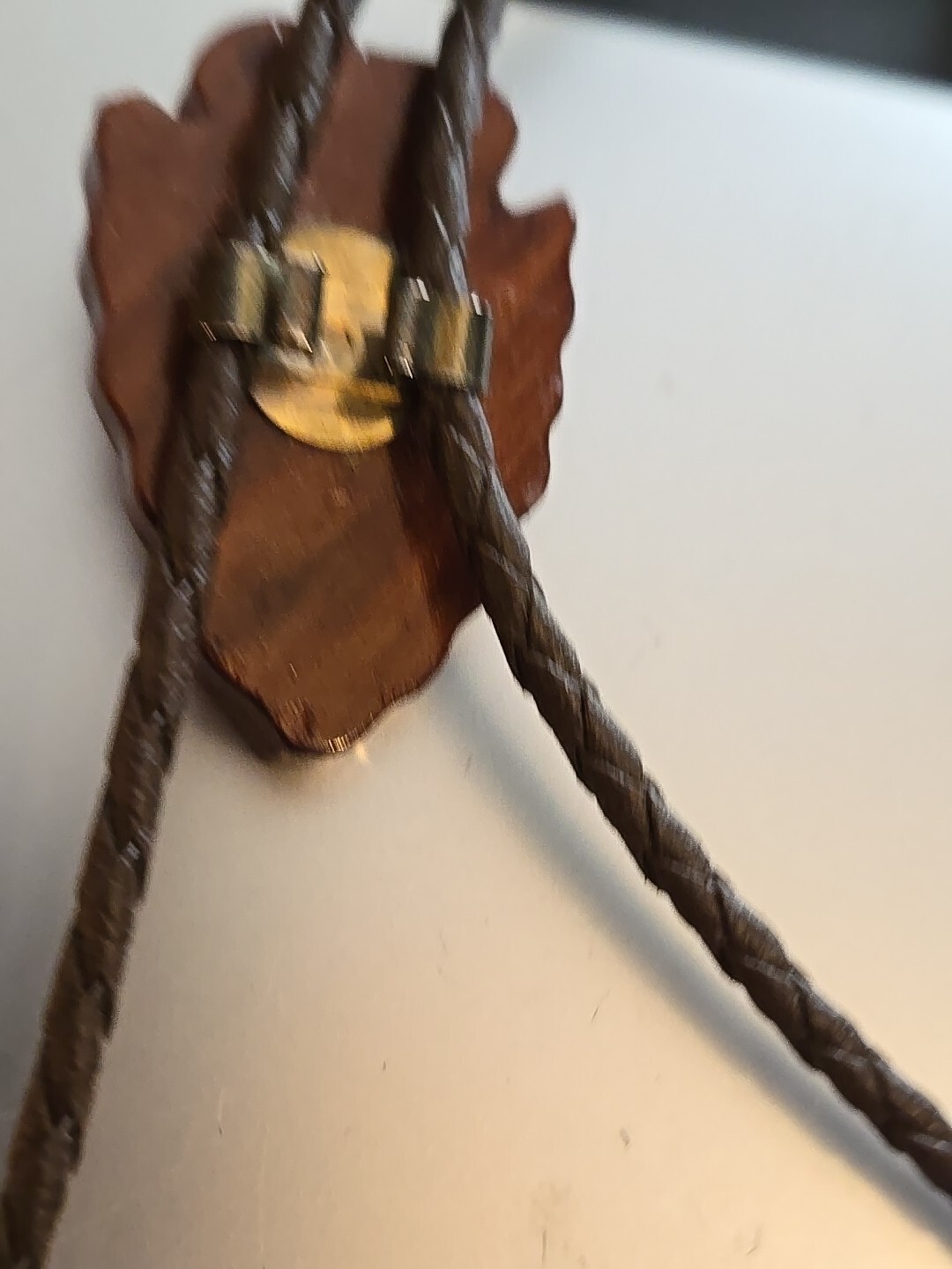 VINTAGE LOT 3 BOLO LEATHER, FABRIC NATURAL WOOD FAUX TURQUOISE ARROWHEAD