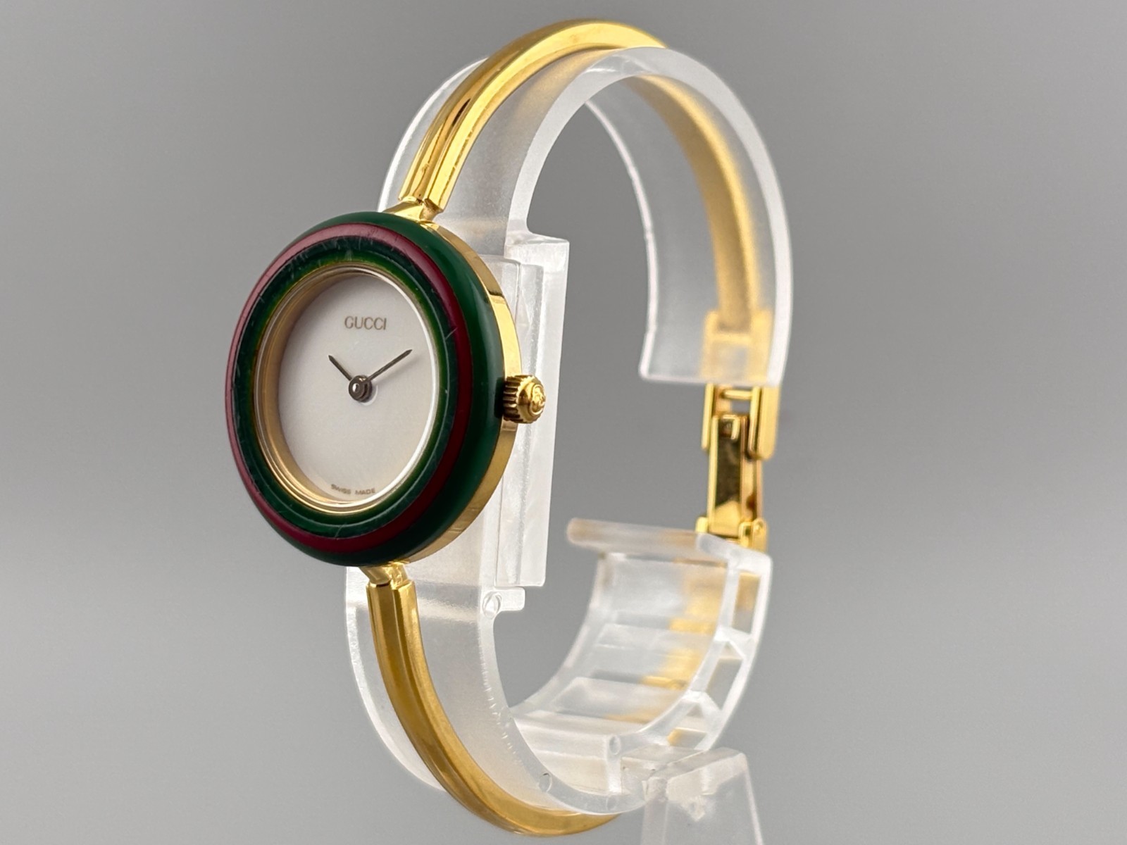 [Excellent] Vintage Gucci Change Bezel 11/12.2 Women Watch Gold White 12 Colors