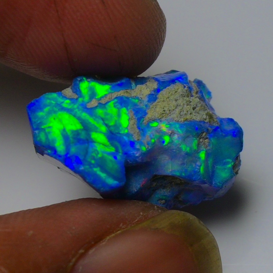 Blue Opal Rough 10.00 Carats, Smoked Ethiopian Welo Opal Rough, Fire Opal Rough