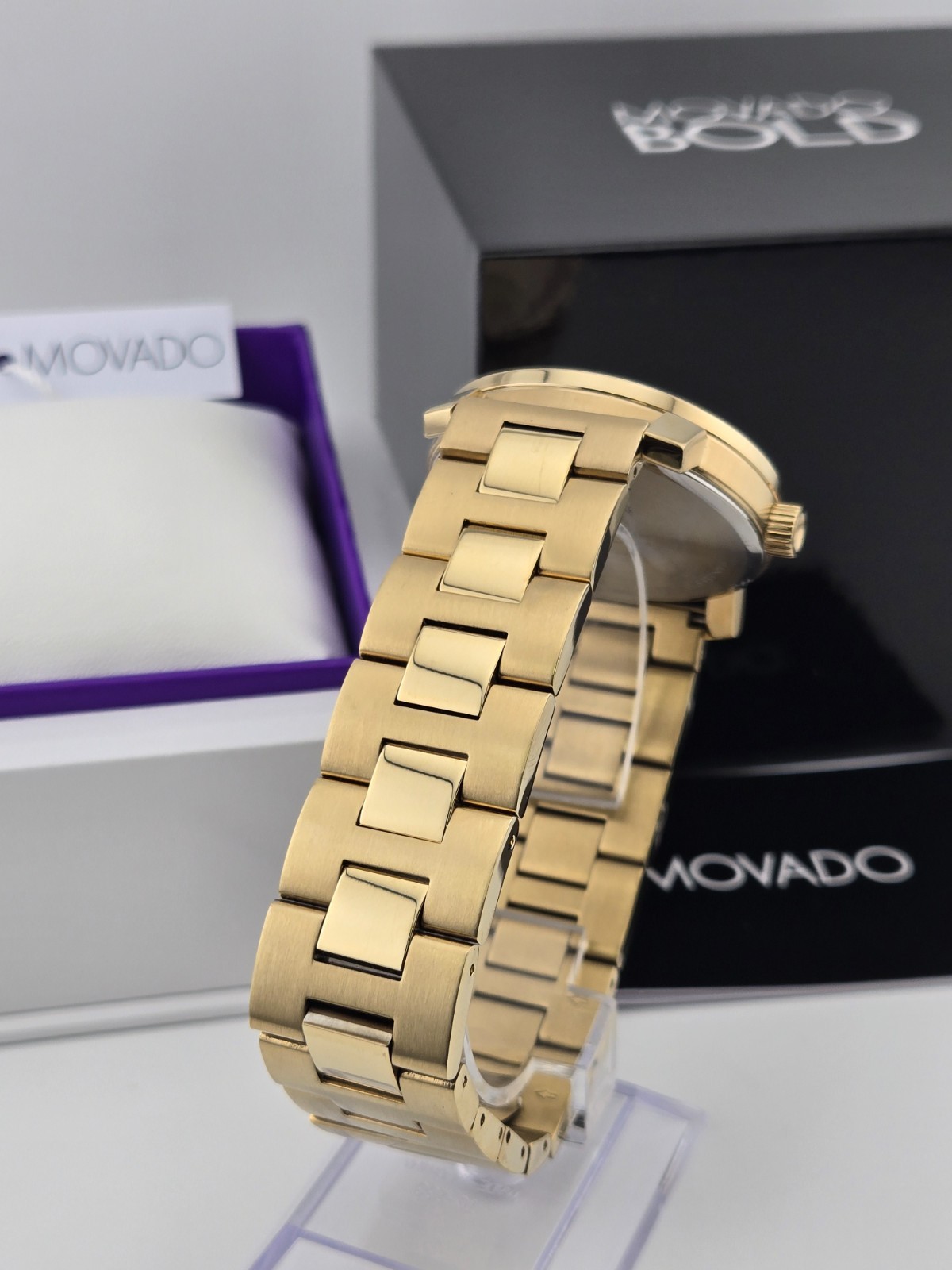 Movado Bold Access Men’s Gold Tone Dial Bracelet Watch – 3600912 ($795 MSRP)