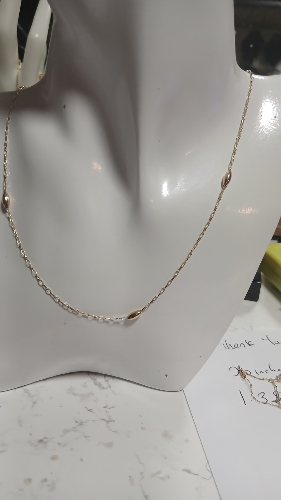 9ct yellow Gold belcher necklace