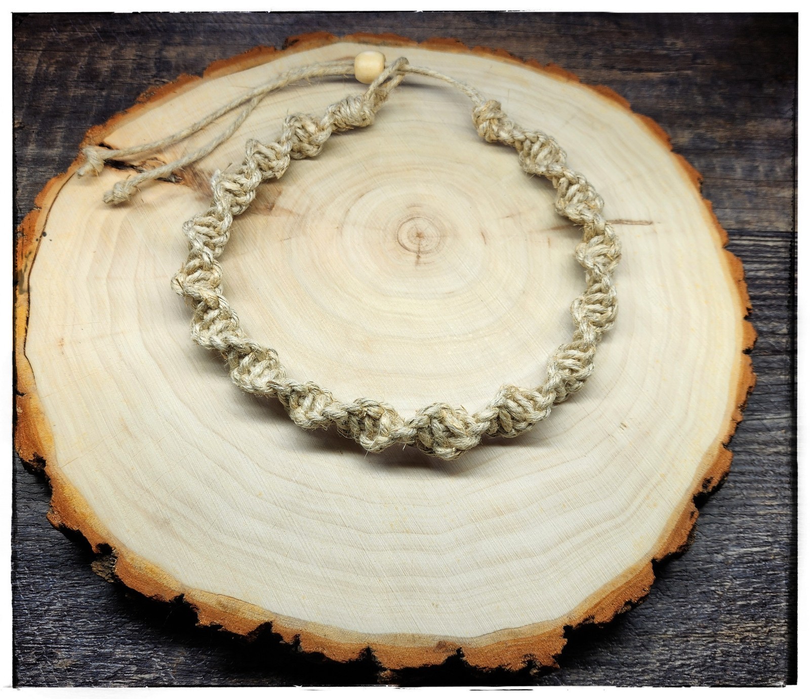 Super Thick Spiral Hemp Necklace Choker custom natural – SURFER- SKATER – BEACH