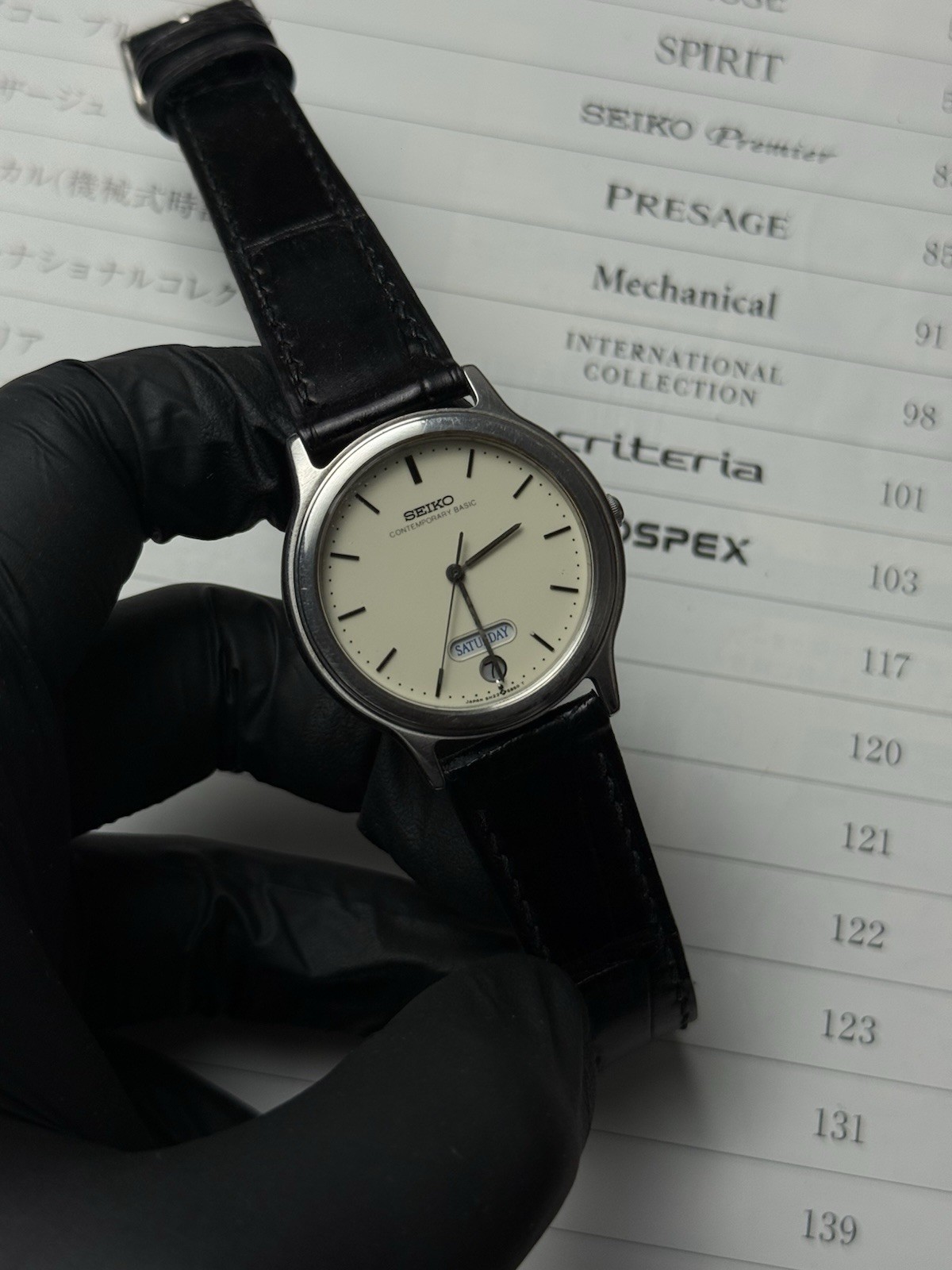 Vtg 1990 Seiko Contemporary Basic 5H23-6B90 Men’s Watch [Near Mint]