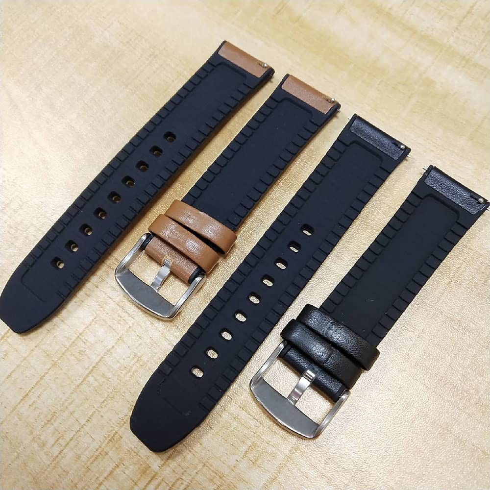 2 Pack Wrist Strap for Withings ScanWatch 42mm/Horizon, 18 millimeters, Black
