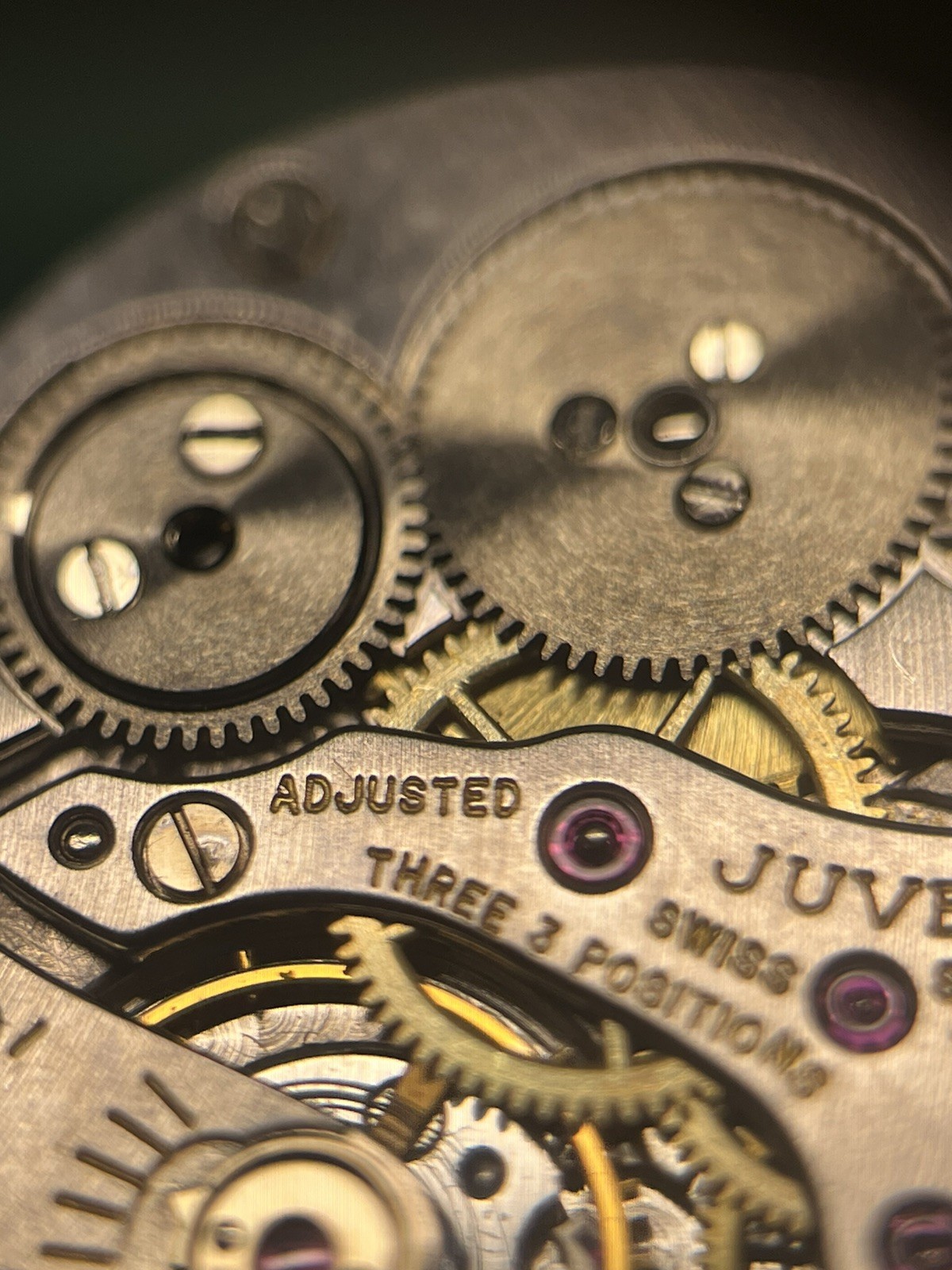RUNNING Frederic Piguet Cal. 21 Watch Movement 17j Juvenia Gold Tone Dial