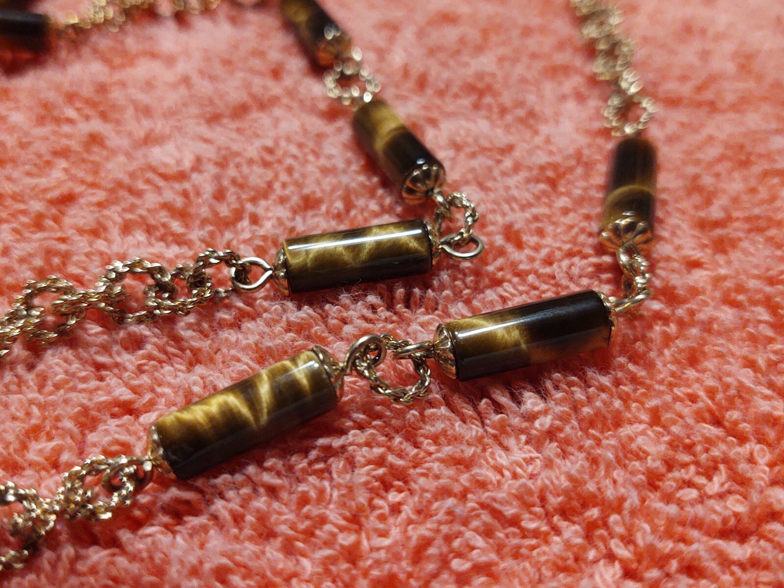Tiffany And Company 18kt 34 Inch Tiger Eye Necklace