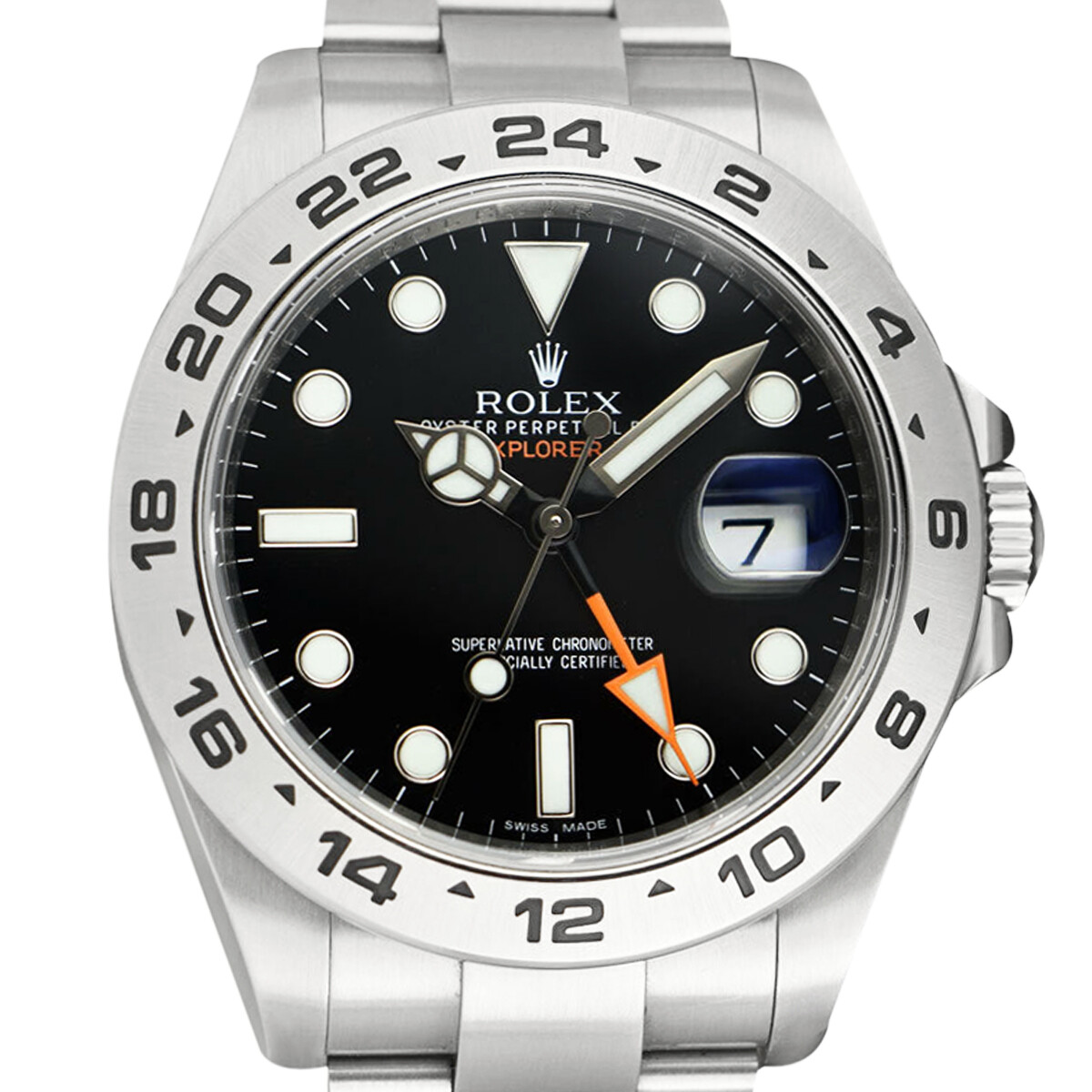 ROLEX – Stainless Explorer II 42mm Black CARD BOX 216570 – SANT BLANC