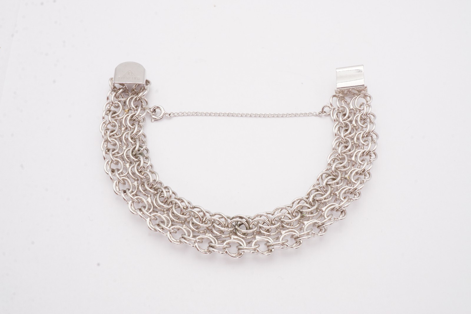 Vintage Sterling Silver 925 Charm Bracelet 7.25″ JB