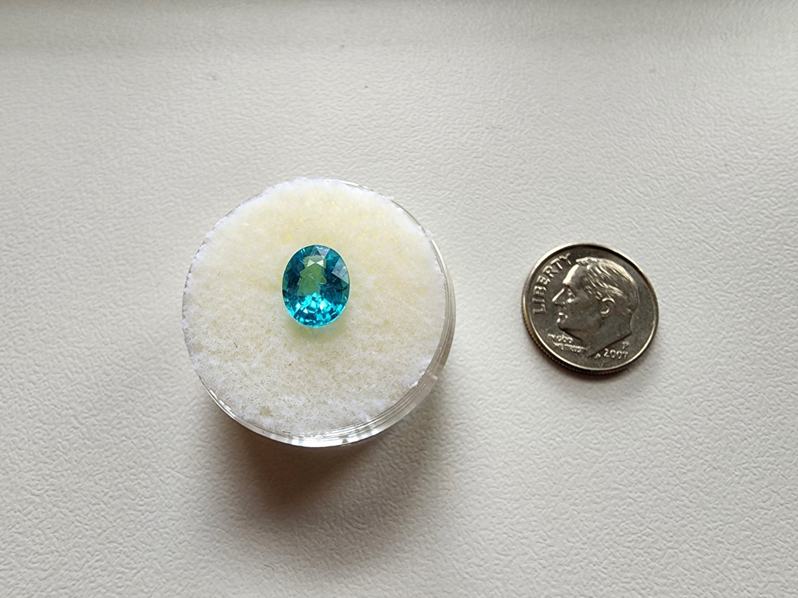 Labeled Neon Apatite 9x7mm Oval Faceted Loose Gemstone Aqua