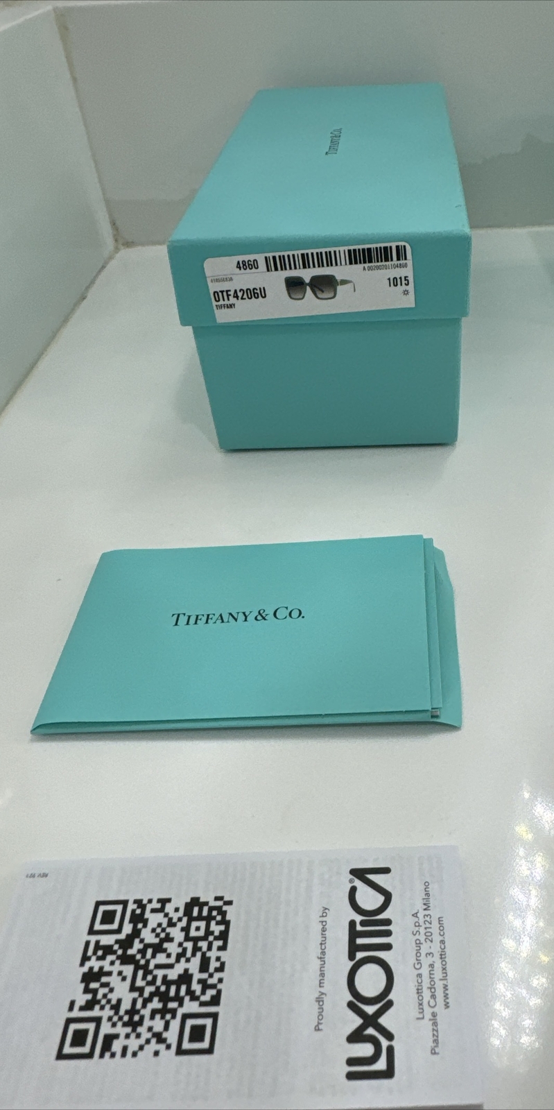 2 Tiffany & Co. Blue Cardboard Eyeglasses Boxes 7x 3 x 2.5 inches With Paperwork