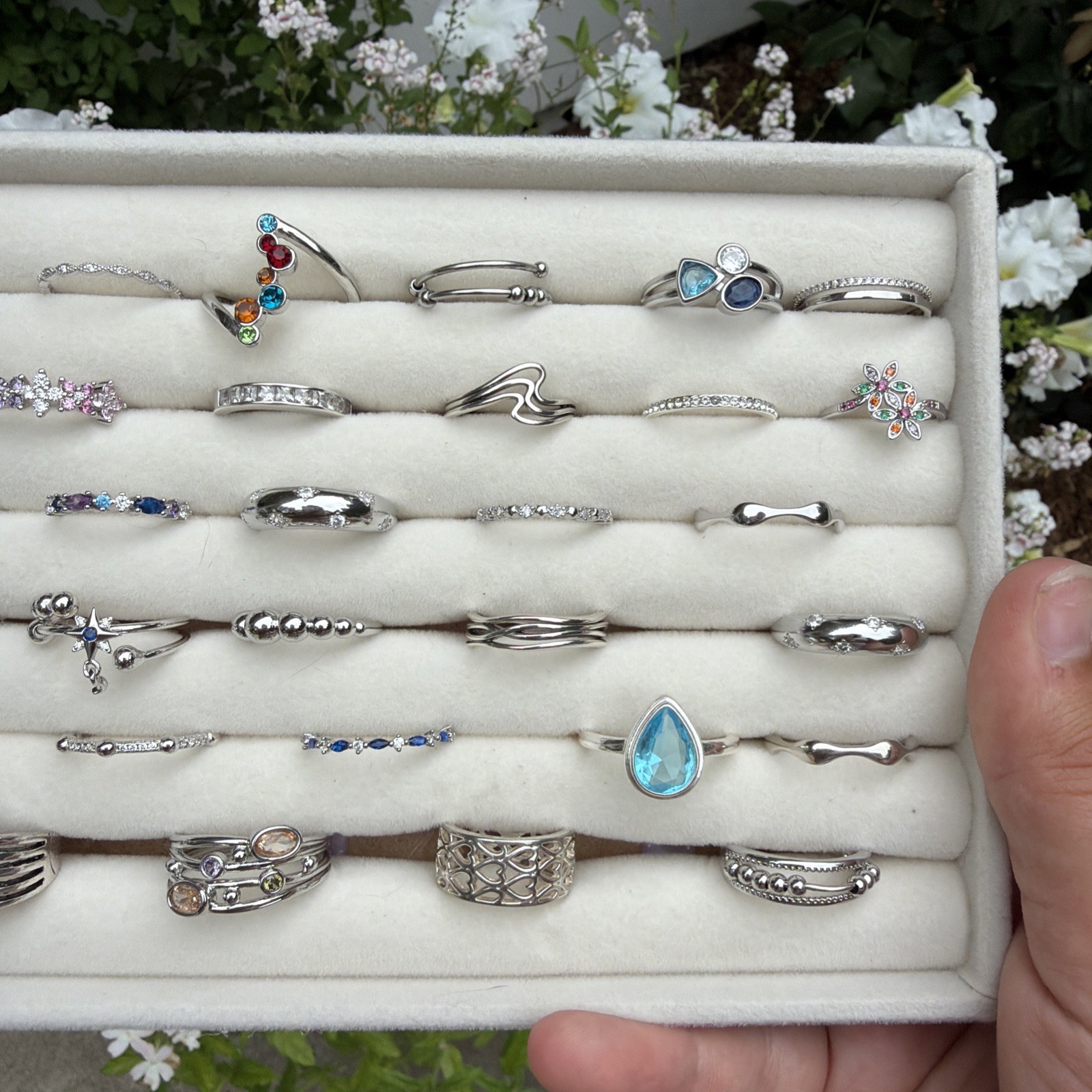 Brand New Silver Rings, Ring Lot, All Sizes Most Of Them 6,7,8,9