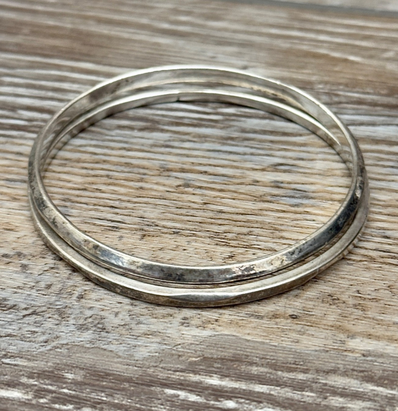 Taxco Mexico Alpaca Modernist Bangle Bracelets Lot Of 2 Untested Not Guaranteed