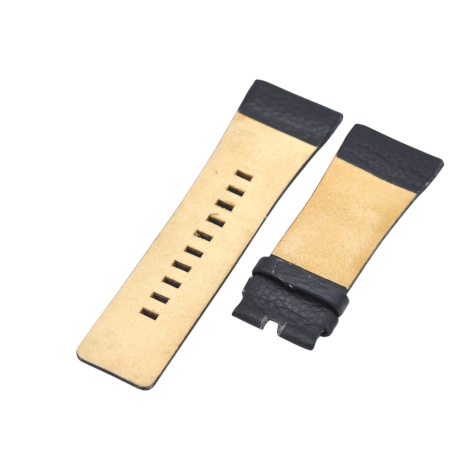 DZ4140 28mm Black Leather Watch Strap For Diesel