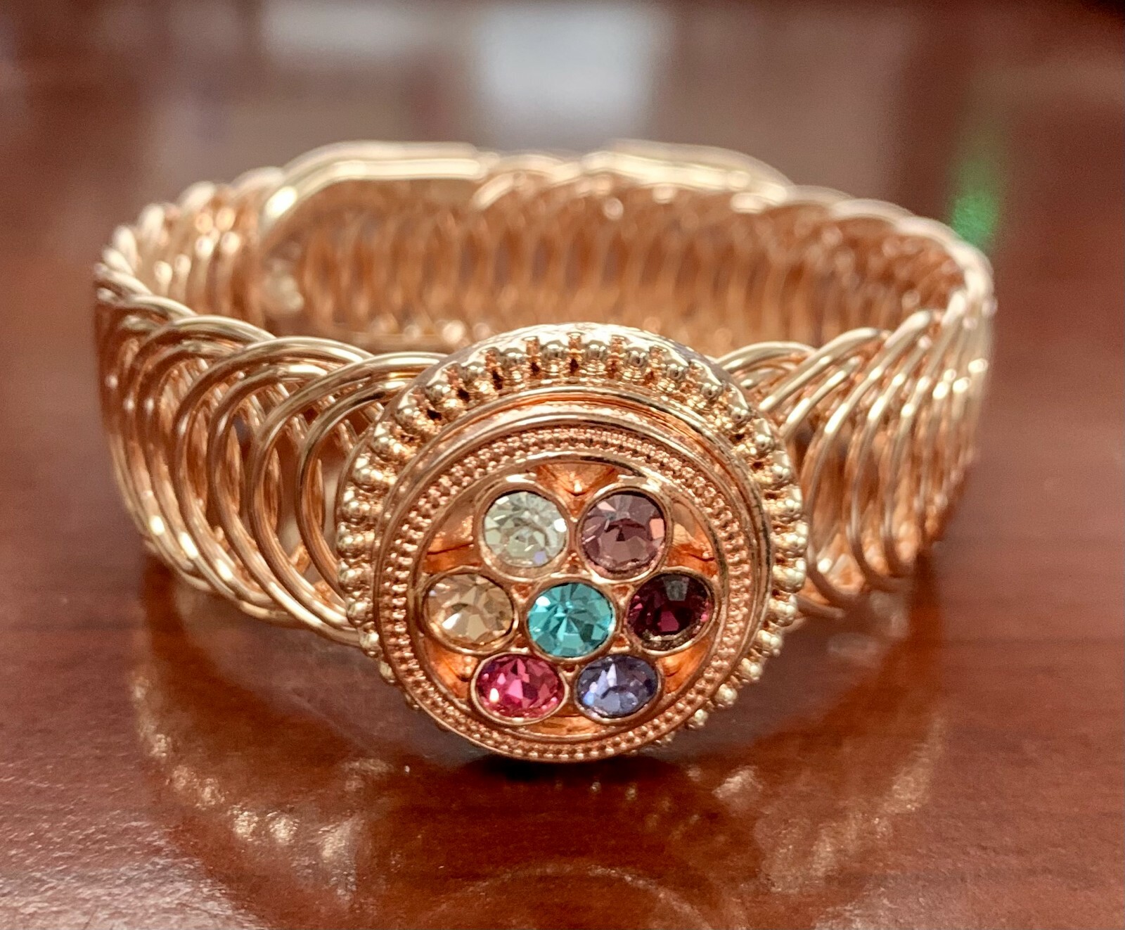 Snap Jewelry Rose Gold Wrap Bracelet Adjustable fits 18-20mm Ginger Style Charms