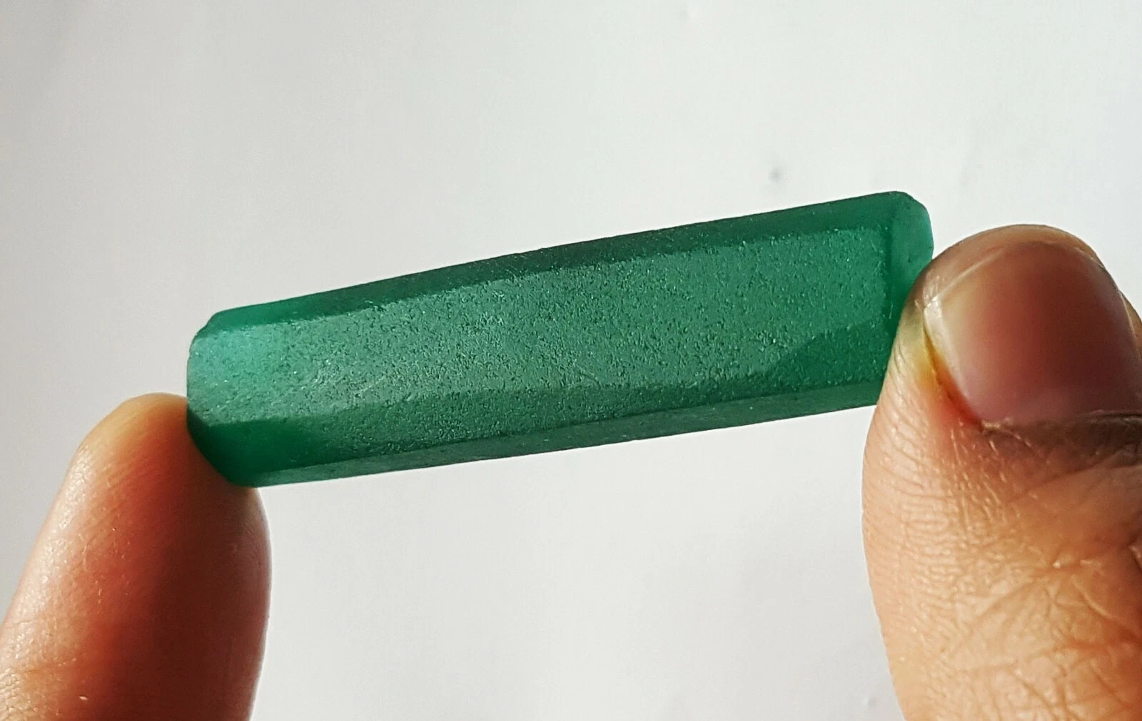 Natural Green Emerald 36.34 Ct Loose Gemstone Pencil Rough Certified A+ Quality