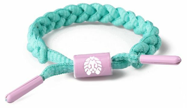 RASTACLAT Now Later Watermelon Pink Mini Braided Shoelace Bracelet RCW001NWLT