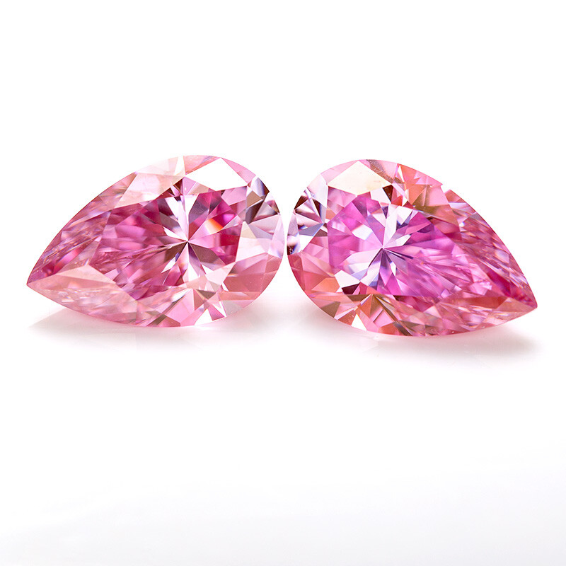 Pink Moissanite Loose Stones GRA Certified Multi Shape Brilliant Cut VVS Jewelry