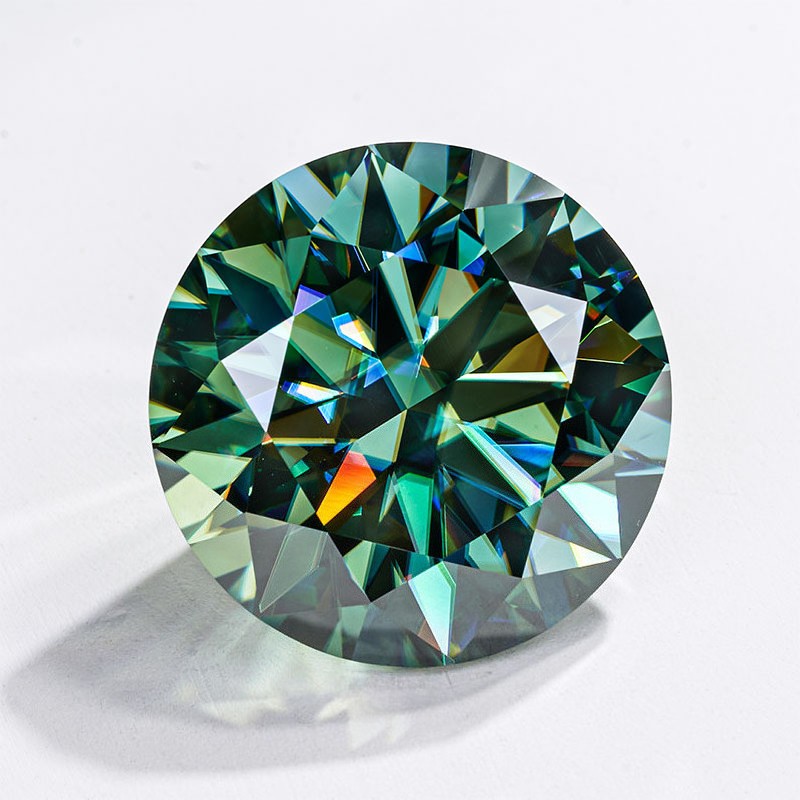 1~20ct VVS1 Blue Cyan color Round Excellent Cut Moissanite Loose Gemstones & GRA
