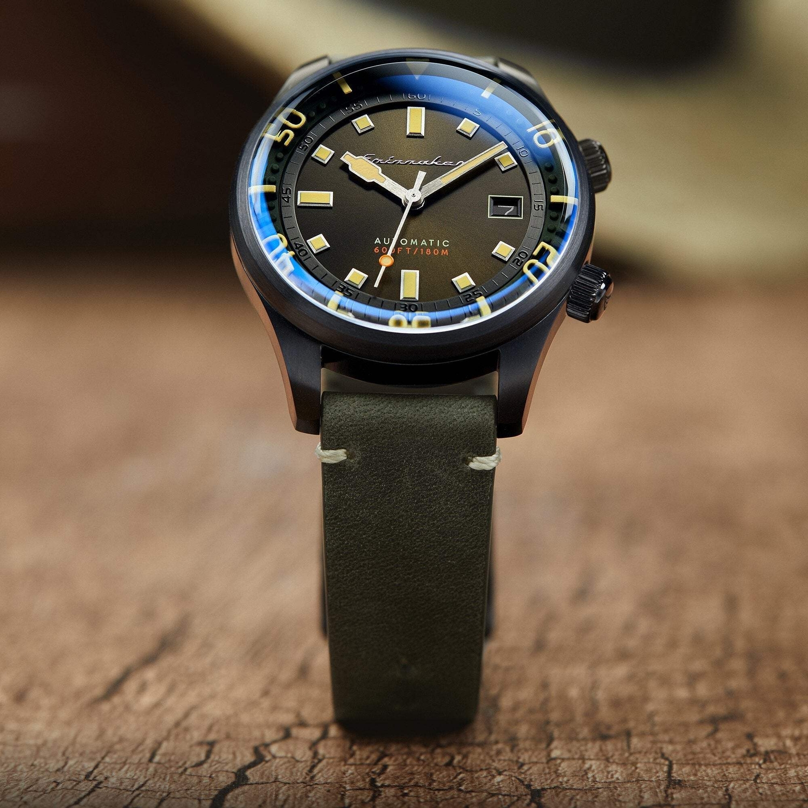 Spinnaker Bradner Green / Black / Leather | Green Dial 42mm Japanese Automatic W