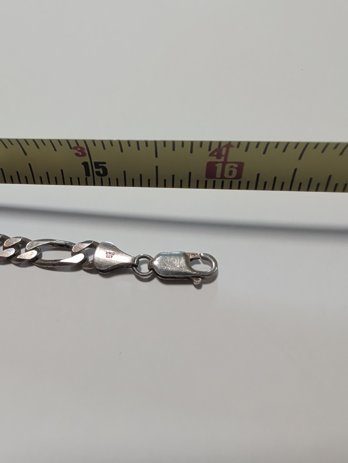 Vintage 925 Figaro Chain Made In Italy 16 Inches