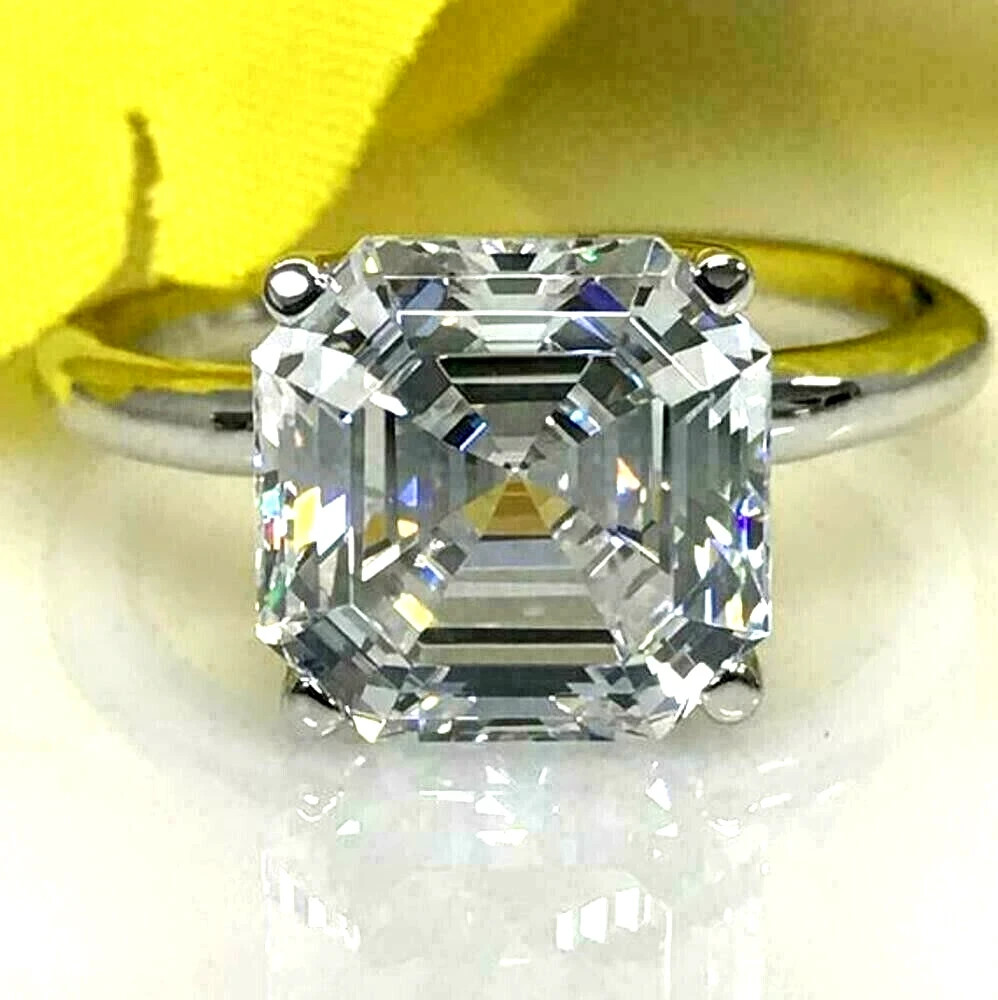 Certified 3.00 Ct Off White Diamond Solitaire Statement Ring, 925 Silver