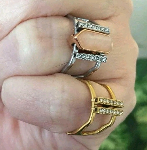 KEEP Collective GOLD RING Size M/L 7-9 Adjustable Charm Key Keeper NEW