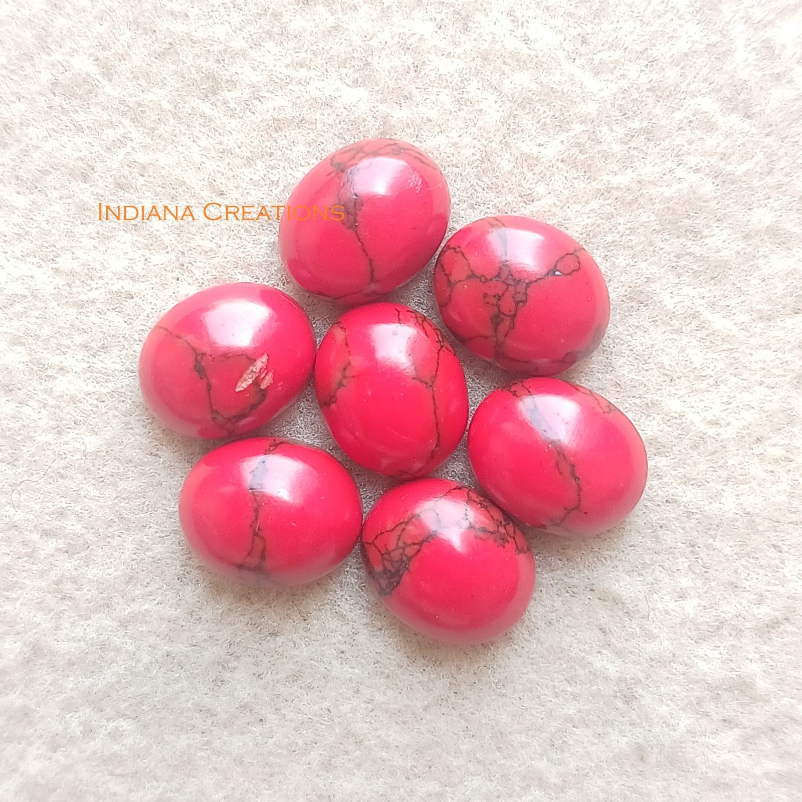 Red Howlite Oval Cabochon 6x8mm To 20x25mm Natural Loose Gemstone